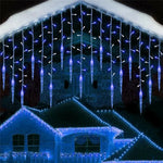 guirlande lumineuse icicles blanc jaune multicolore clips moderne décoratifextérieur noël féerique led
