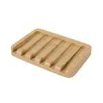 support savon bois bambou rayures horizontales moderne salle bain portable naturel minimaliste