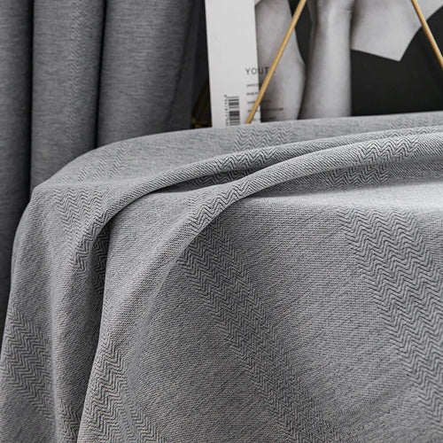rideau occultant gris moderne tissu épais rayures diagonales salon chambre fenêtre