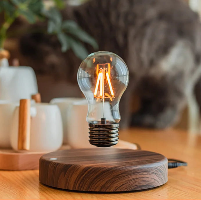 lampe led moderne minimaliste transparente verre base bois interrupteur tactile veilleuse deco