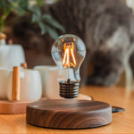 lampe led moderne minimaliste transparente verre base bois interrupteur tactile veilleuse deco