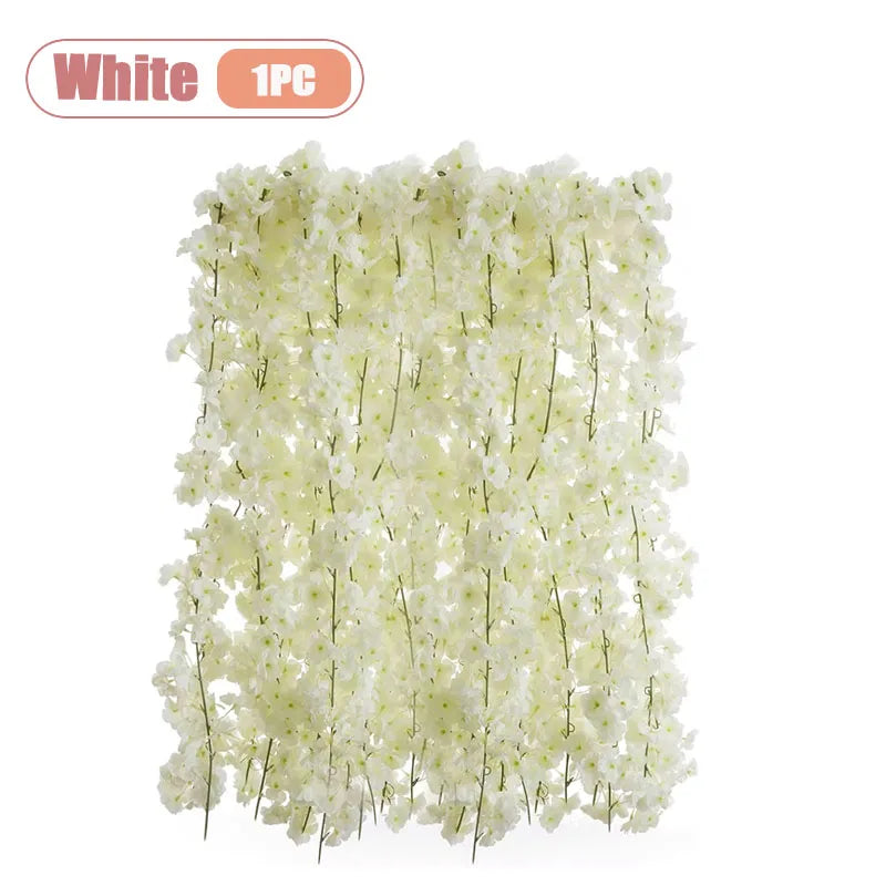 guirlande fleurs artificielles rose clair decoration murale exterieure maison romantique 180cm fête anniversaire