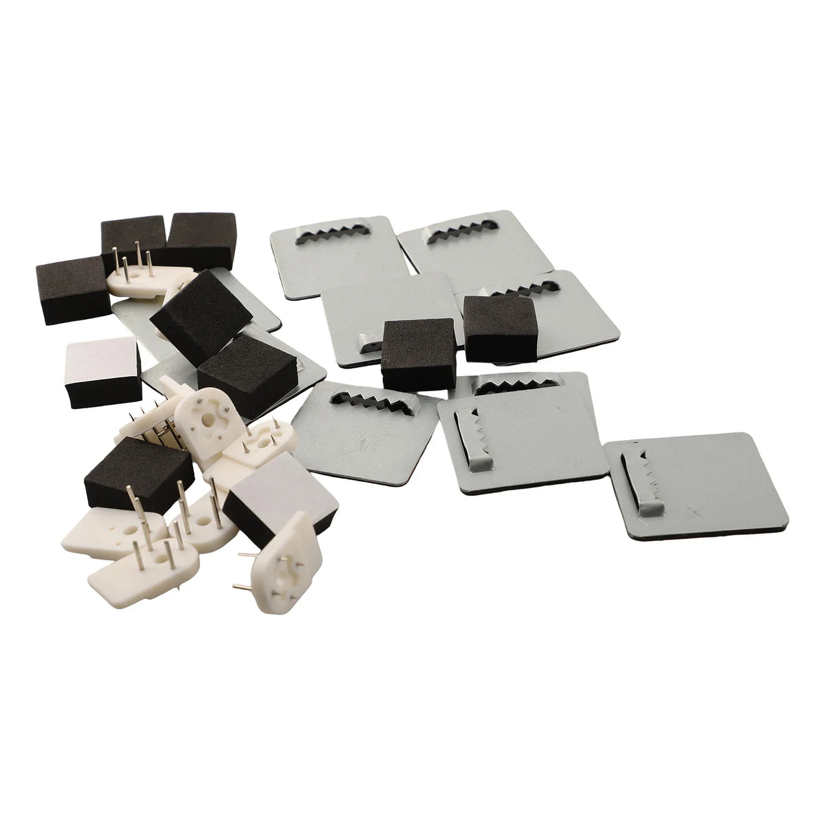 clips fixation blancs noirs supports organisation salle bains modernes utilisation multiple acier inoxydable clips