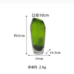 vase moderne vert marron clair texturé contemporain opacité grande petite