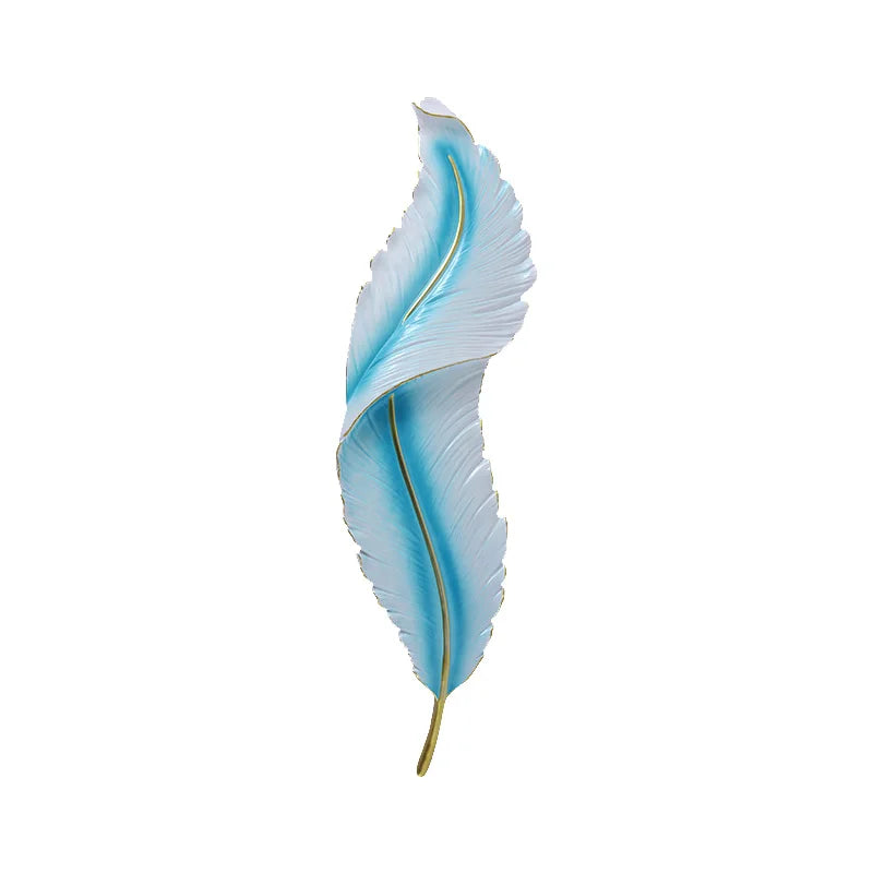lampe murale moderne plume bleu clair industriel éclairage ambiance chambre entrée étude salle bain