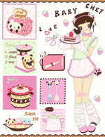 stickers dessin animé filles motifs colorés personnages doux accessoires variés animes vibrant palette couleursscrição