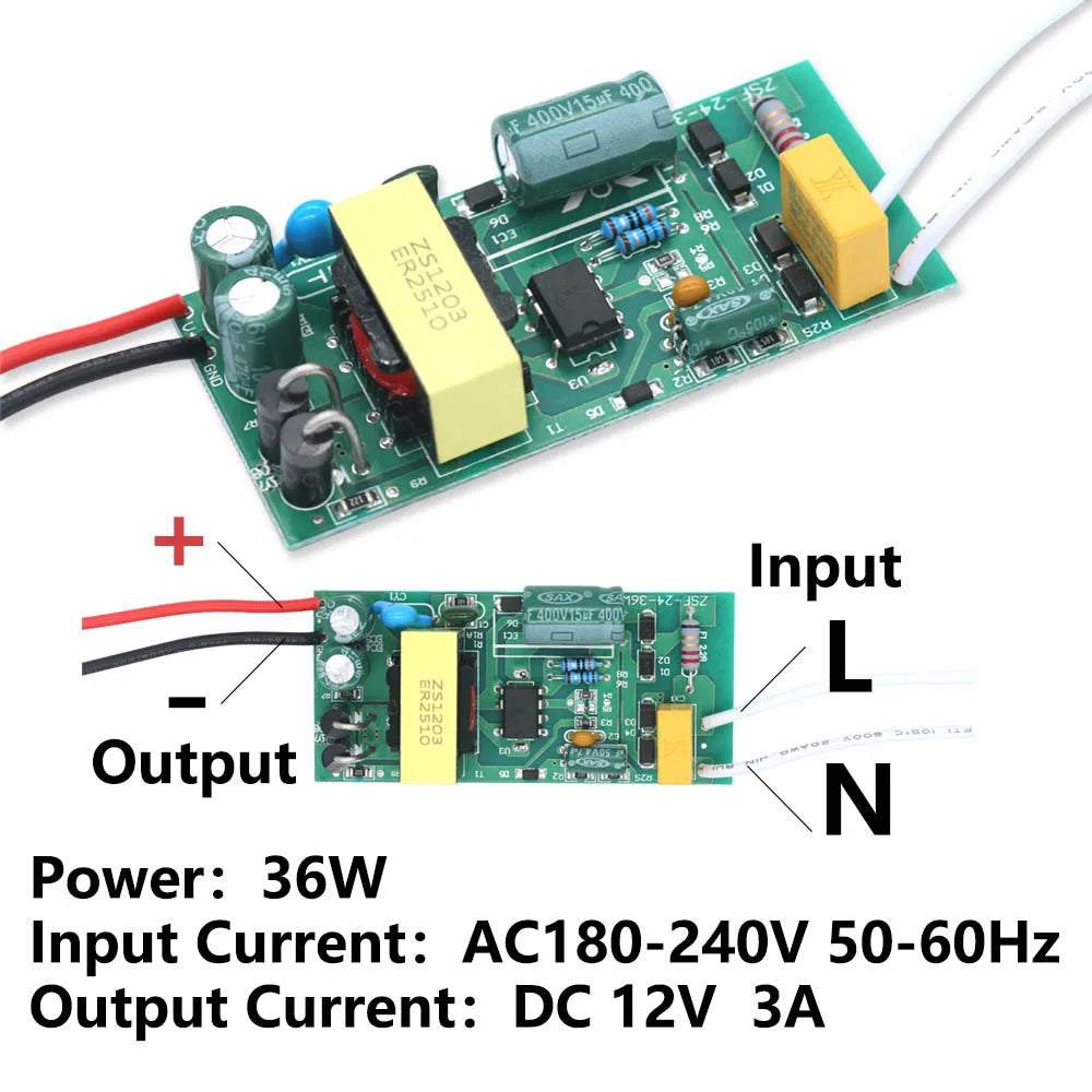 alimentation led driver 15w 36w 48w dc12v ruban led industriel certifié ccc rohs