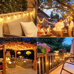 guirlande lumineuse solaire led transparente moderne 10m 21 ampoules clips extérieure jardin fête noël