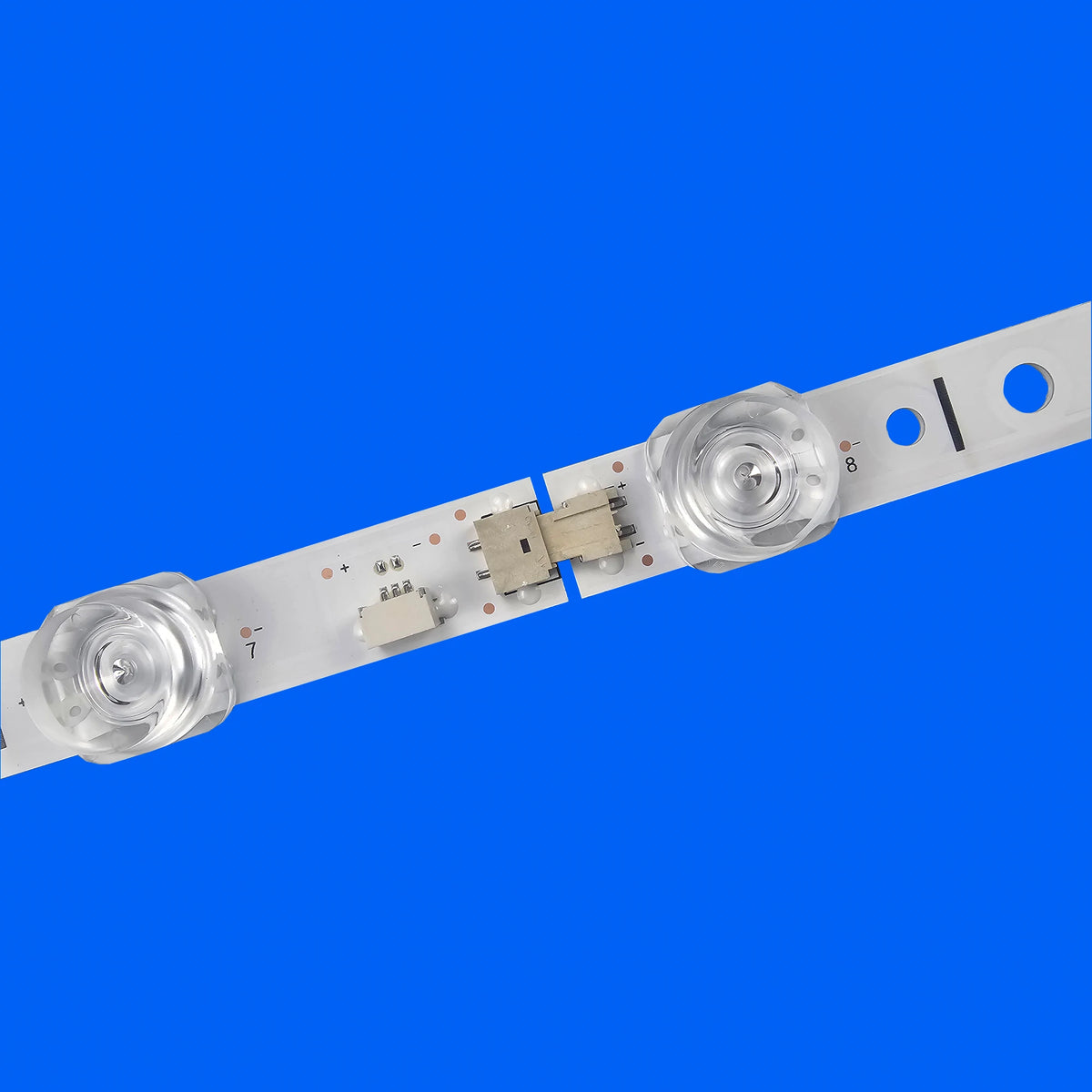 bande lumineuse led connecteur electrique blanc moderne télévision rétro éclairage fixations inclusées
