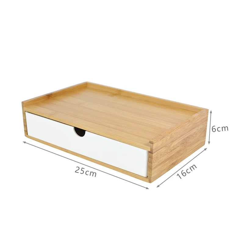 boîte tiroirs rangement moderne minimaliste ruban adhésif carnet calculatrice étui blanc texture bois naturel