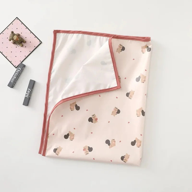 couverture bébé imprimée animaux mignons moderne beige vert rose douce
