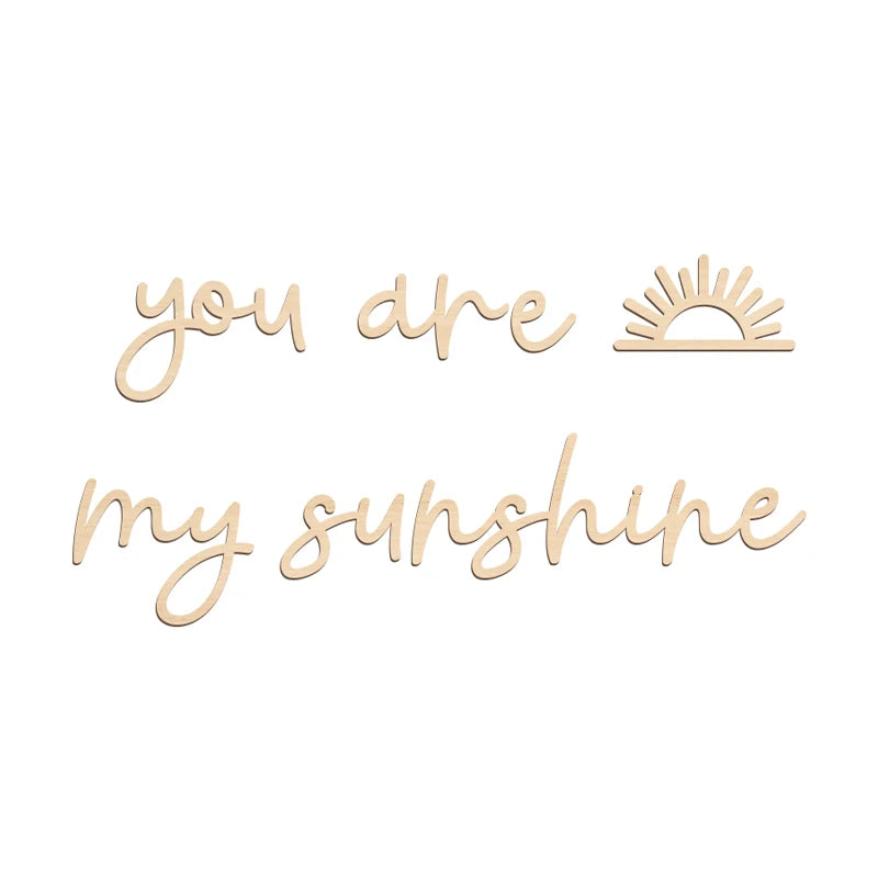 lettres murales bois moderne you are my sunshine naturel minimaliste