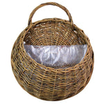paniers suspendus tressage naturel marron clair marron foncé rustique opacité petits objets réutilisables
