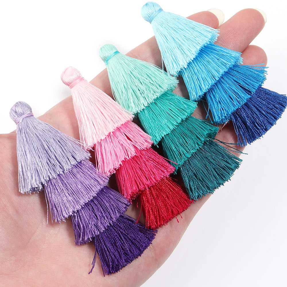 pompons franges polyester violet vert bleu rose boho chic décor maison rideau vêtement