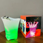 seau glace lumineux enceinte bluetooth blanc violet bleu vert orange moderne festival