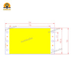 panneau led rouge blanc jaune 94x50mm modernes 16w 1600lm 12v