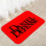 tapis moderne noir jaune rouge antidérapant lettres stylisées fleurs petites graphique intérieur porte couloir