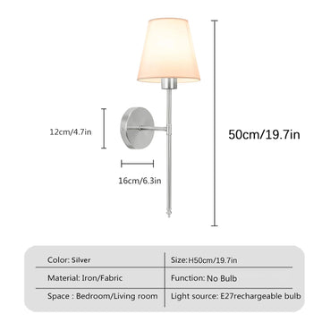 lampe murale moderne or blanc rechargeable rgb vis minimaliste led abatjour