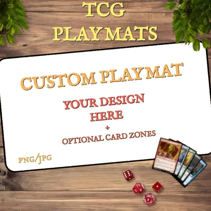 tapis jeu personnalisé noir zones cartes collection trading card game caoutchouc antidérapant grand