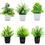 plantes artificielles vertes feuilles simples moderne minimaliste décoration extérieure pot carré exposition accrochée