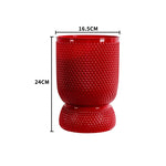 vase moderne plastique blanc imitation céramique ridée décoration intérieur salon