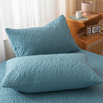 taies d'oreiller quiltées imperméables polyester blanc gris rose clair vert moderne 48x74cm