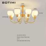 lustre moderne bois abat jour dépoli lumière douce chambre salon six lumières