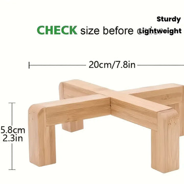 support plante moderne bois naturel pot céramique blanc minimalisteintérieurextérieur