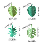 aimants décoratifs vert feuilles tropicales moderne aimants autocollants réfrigérateur set tropical magnets stickers