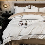 Taie d'oreiller brodee assortie parure lit 1 place
