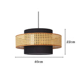 suspension lumineuse tissée marron clair moderne 40cm 50cm 60cm ajustable chambre restaurant étude