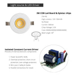spots led mini 3w blancs 29mm moderne dimmable 4000k 6000k 3000k