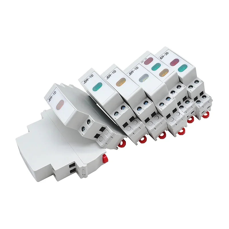 interrupteur électrique blanc rouge moderne rail voyants lumineux ac dc 230v