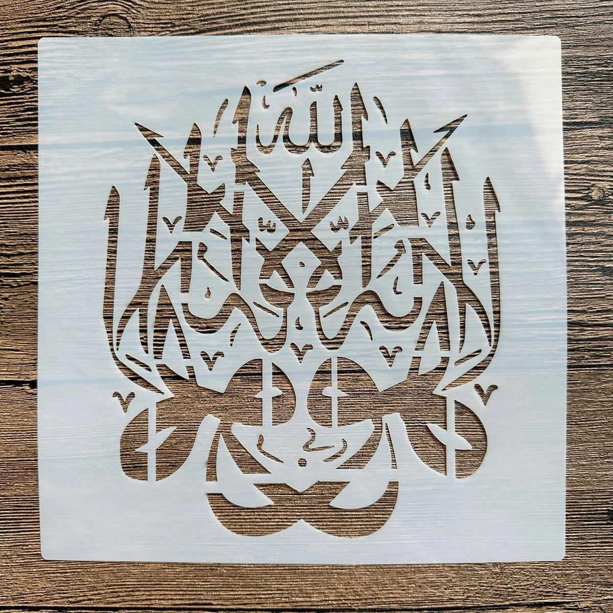 Stencil géométrique moderne blanc 20cm 20cm pochoir peinture bricolage album photo