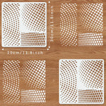 panneau décoratif moderne géométrique points réguliers blanc noir marron cadre bois fixations murales artisanat