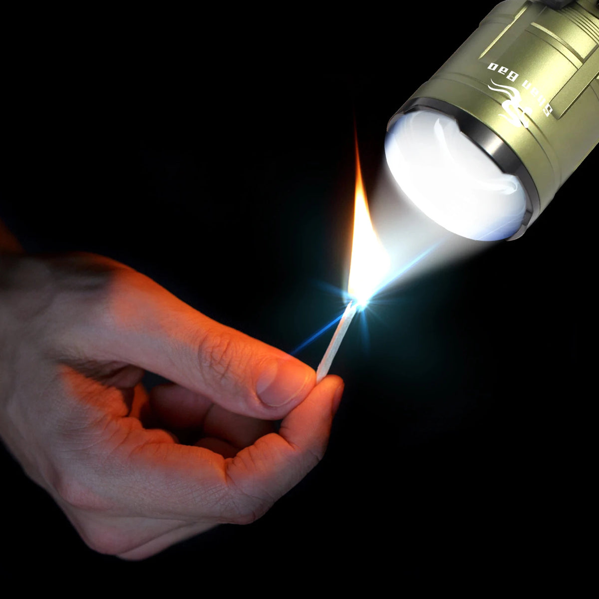 lampe torche zoom télescopique rechargeable 3000lm éclairage extérieur camping