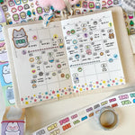 ruban decoratif transparent motifs animaux geometriques decor mignon adhesif educatif dessin ecole fournitures papeterie