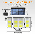 lampe solaire extérieure capteur mouvement lumière jardin éclairage patio moderne fonctionnel led noir gris