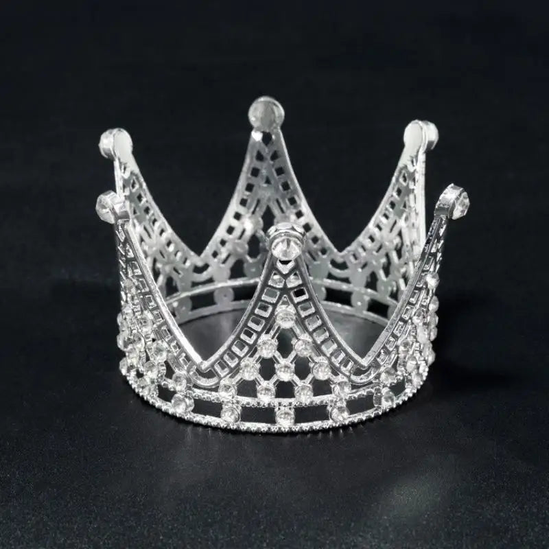 décoration gâteau couronne or argent cristaux topper anniversaire mariage fête élégant baroque