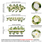 guirlande fleurs artificielles roses pivoines mariage anniversaire arches décorations extérieures romantiques classiques