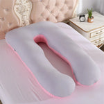 coussin maternité bleu clair forme polyester coton massage voyage literie allaitement