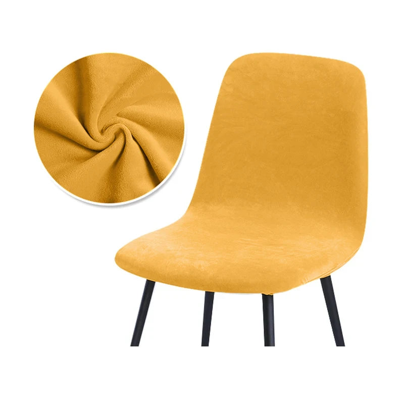chaise moderne velours uni bleu marine marron violet orange rose pâle