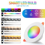 Spot LED intelligent blanc translucide moderne 113 50mm appairé bluetooth