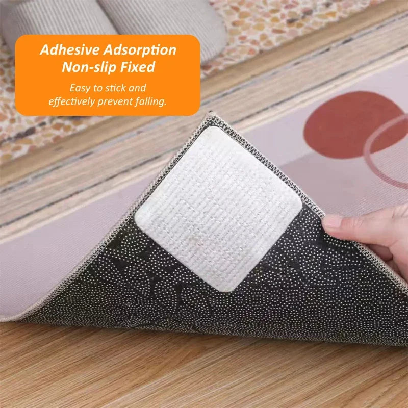 anti dérapage tapis stickers réutilisables lavables non glissantes adhésives angles décoration intérieure moderne