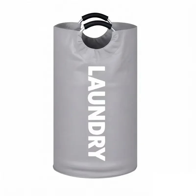 panier linge pliable oxford beige noir imprimé laundry moderne pratique anneaux métalliques poignées