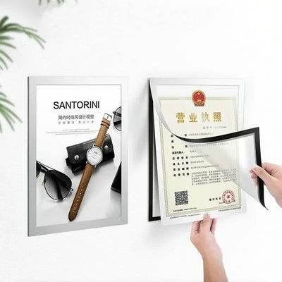 Cadre photo magnétique PVC transparent A4 affiche murale
