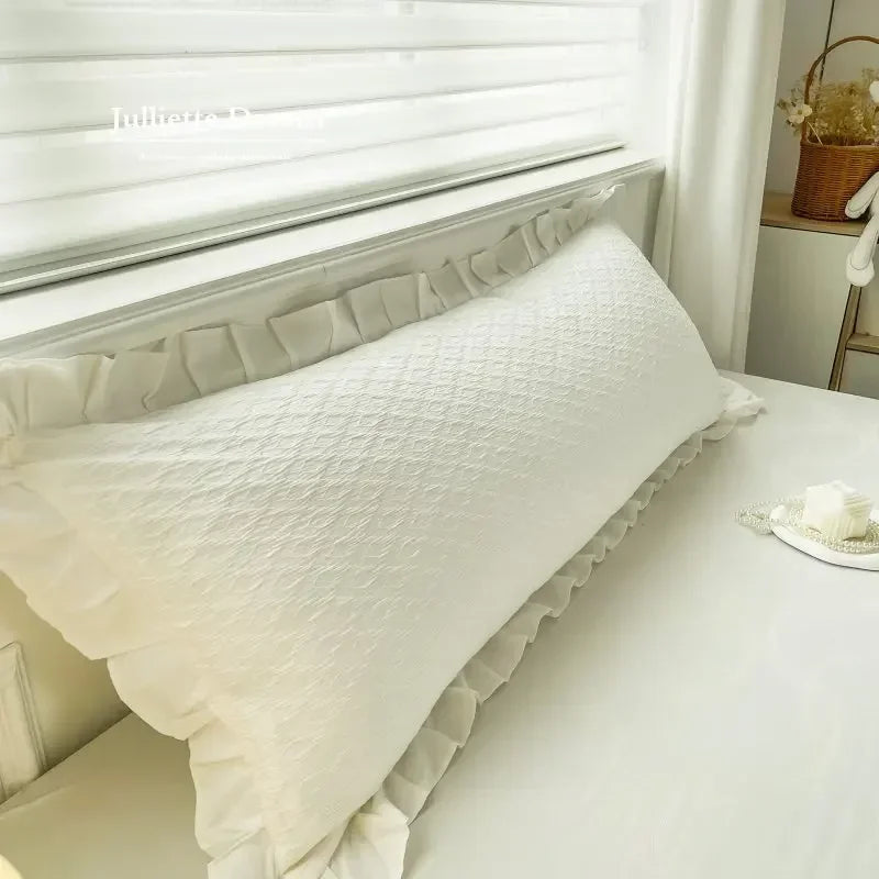coussin maison motif géométrique vintage blanc beige vert rose jaune