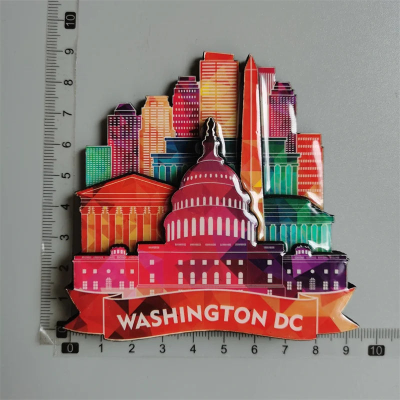 aimant réfrigérateur décoration voyage monuments américains villes californie souvenir magnetique pvc souple graphique