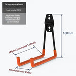 support mural moderne crochet noir orange outils jardin vélo fixations vis multiple'utilisation