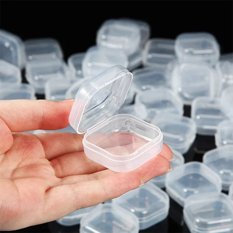 boîtes rangement bijoux transparentes plastique modernes clips bracelets colliers puff pièces pratique